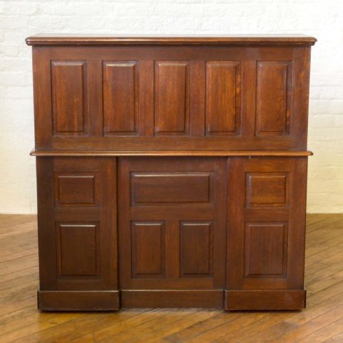 EDWARDIAN OAK ROLL TOP DESK - ADDITIONAL PHOTO 7