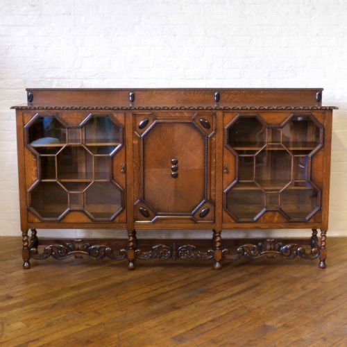 large oak bookcase - CATEGORY: ANTIQUE BOOKCASES - DATED 1910