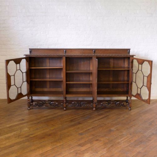 LARGE OAK BOOKCASE - ADDITIONAL PHOTO 1