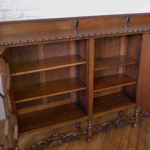 LARGE OAK BOOKCASE - ADDITIONAL PHOTO 2