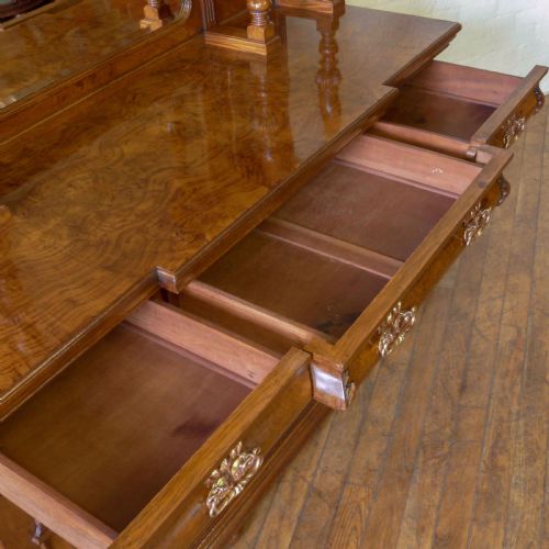 VICTORIAN POLLARD OAK SIDEBOARD - ADDITIONAL PHOTO 13