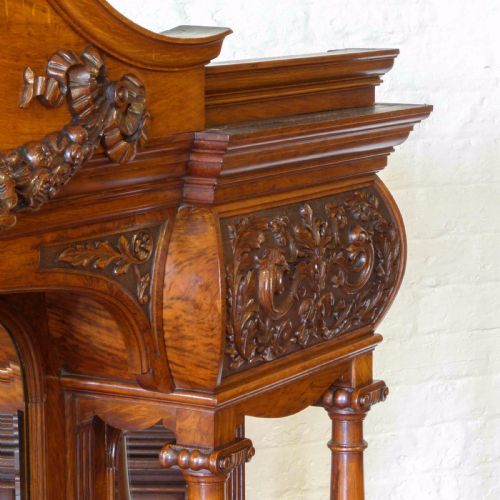 VICTORIAN POLLARD OAK SIDEBOARD - ADDITIONAL PHOTO 15