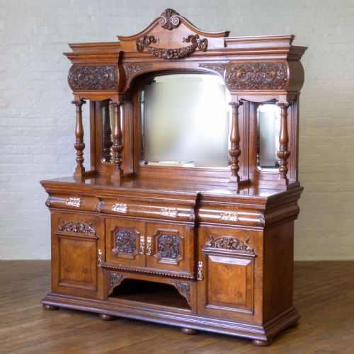 VICTORIAN POLLARD OAK SIDEBOARD - ADDITIONAL PHOTO 21