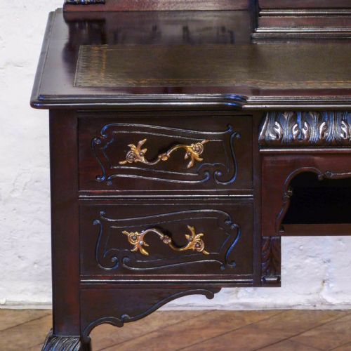 EDWARDIAN MAHOGANY LADIES WRITING DESK - ADDITIONAL PHOTO 6