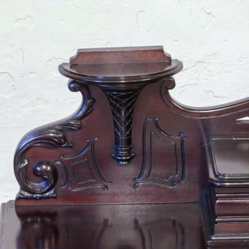 EDWARDIAN MAHOGANY LADIES WRITING DESK - ADDITIONAL PHOTO 7