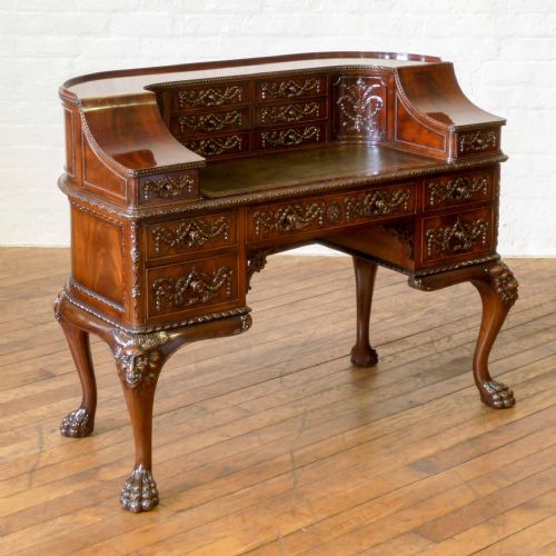 victorian mahogany carlton house desk - CATEGORY: ANTIQUE DESKS - DATED VICTORIAN