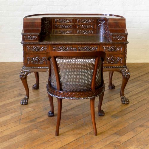 VICTORIAN MAHOGANY CARLTON HOUSE DESK - ADDITIONAL PHOTO 6
