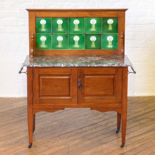EDWARDIAN WALNUT WASHSTAND - ADDITIONAL PHOTO 2