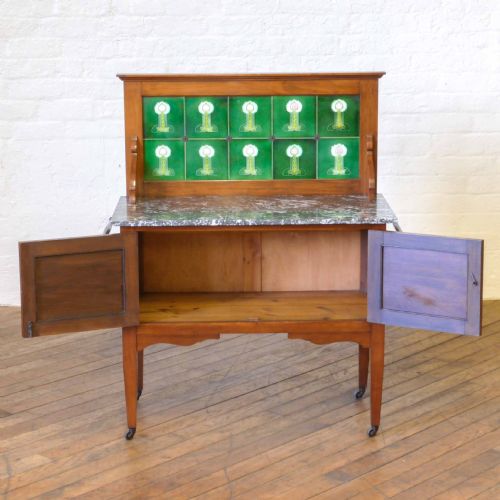EDWARDIAN WALNUT WASHSTAND - ADDITIONAL PHOTO 4