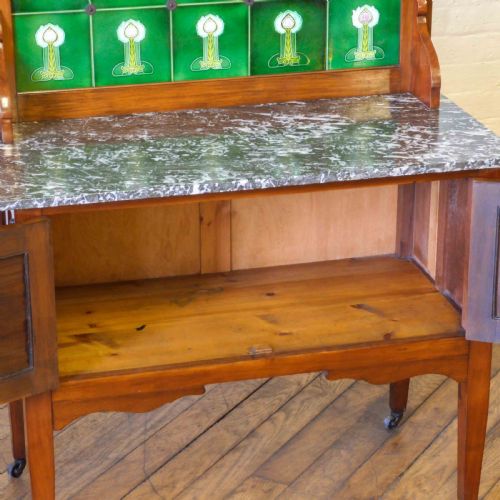 EDWARDIAN WALNUT WASHSTAND - ADDITIONAL PHOTO 5