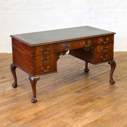 chippendale style mahogany writing desk - CATEGORY: ANTIQUE DESKS - DATED EDWARDIAN