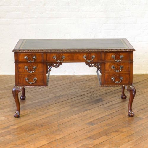 CHIPPENDALE STYLE MAHOGANY WRITING DESK - ADDITIONAL PHOTO 7