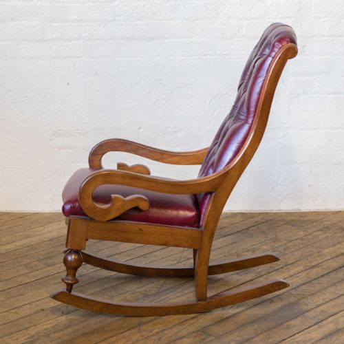 VICTORIAN MAHOGANY FISH TAIL ROCKER - ADDITIONAL PHOTO 2