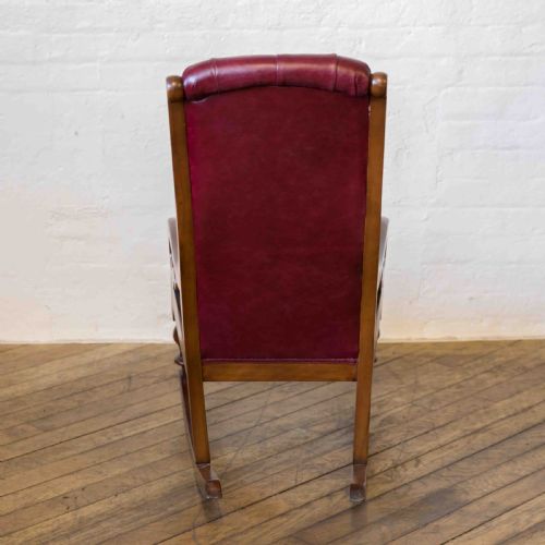 VICTORIAN MAHOGANY FISH TAIL ROCKER - ADDITIONAL PHOTO 4