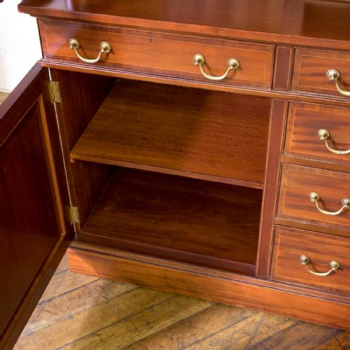 EDWARDIAN MAHOGANY BOOKCASE - ADDITIONAL PHOTO 4