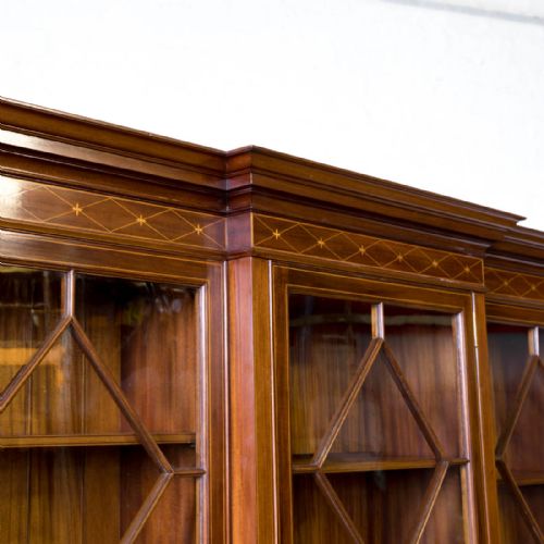EDWARDIAN MAHOGANY BOOKCASE - ADDITIONAL PHOTO 9