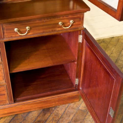 EDWARDIAN MAHOGANY BOOKCASE - ADDITIONAL PHOTO 14