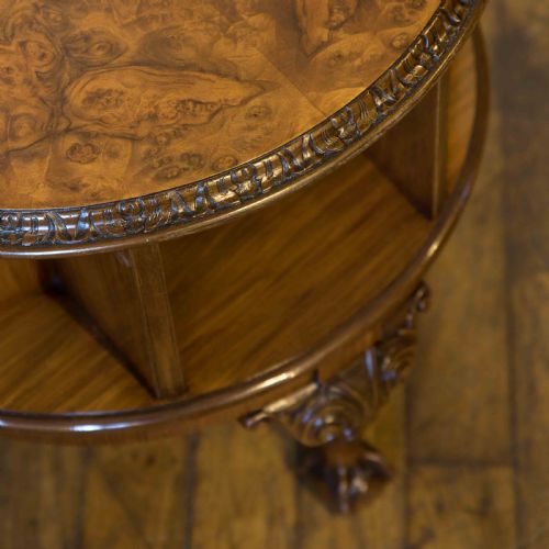 BURR WALNUT REVOLVING TABLE - ADDITIONAL PHOTO 1