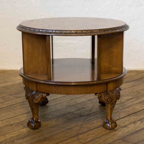 BURR WALNUT REVOLVING TABLE - ADDITIONAL PHOTO 3