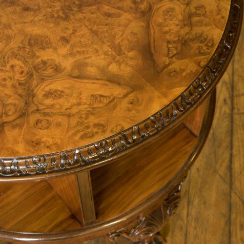BURR WALNUT REVOLVING TABLE - ADDITIONAL PHOTO 7
