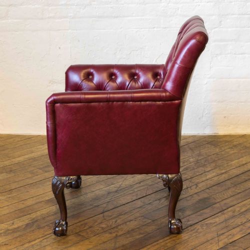 VICTORIAN GENTLEMAN'S LIBRARY ARMCHAIR - ADDITIONAL PHOTO 3