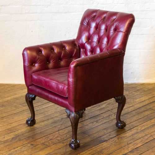 VICTORIAN GENTLEMAN'S LIBRARY ARMCHAIR - ADDITIONAL PHOTO 4
