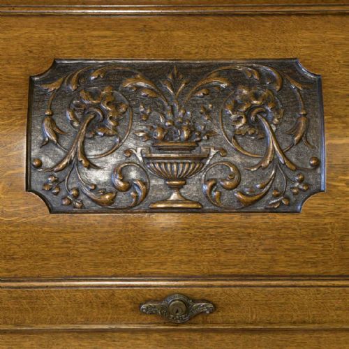 VICTORIAN OAK CYLINDER DESK - ADDITIONAL PHOTO 8