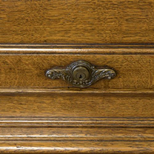 VICTORIAN OAK CYLINDER DESK - ADDITIONAL PHOTO 9