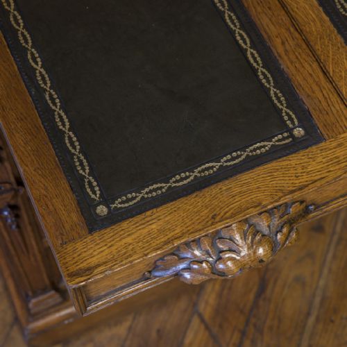 VICTORIAN OAK CYLINDER DESK - ADDITIONAL PHOTO 14