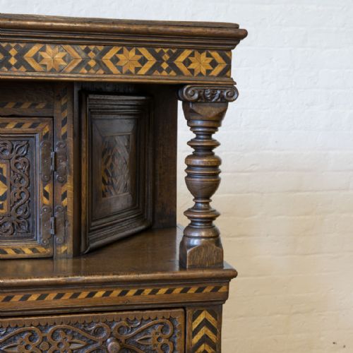 VICTORIAN OAK COURT CUPBOARD - ADDITIONAL PHOTO 2