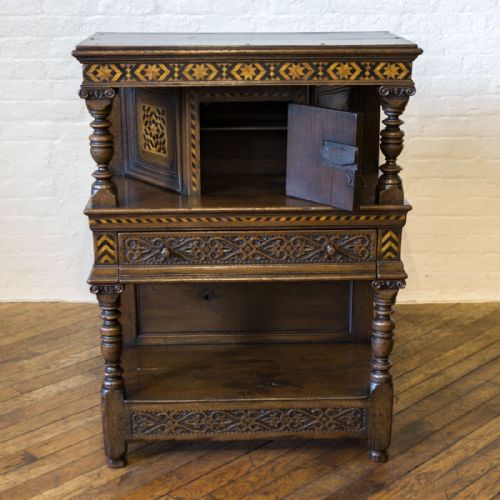 VICTORIAN OAK COURT CUPBOARD - ADDITIONAL PHOTO 7