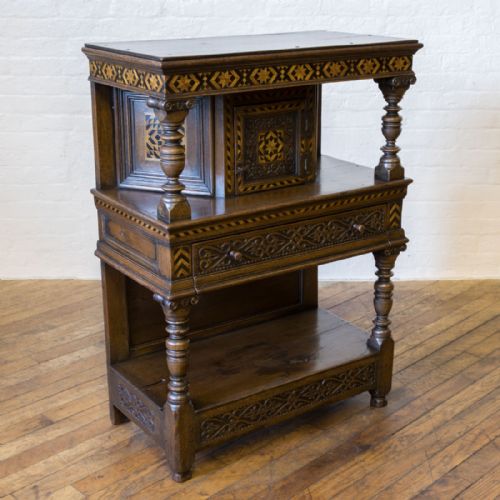 VICTORIAN OAK COURT CUPBOARD - ADDITIONAL PHOTO 8