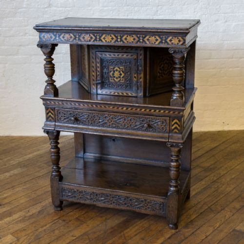 VICTORIAN OAK COURT CUPBOARD - ADDITIONAL PHOTO 14