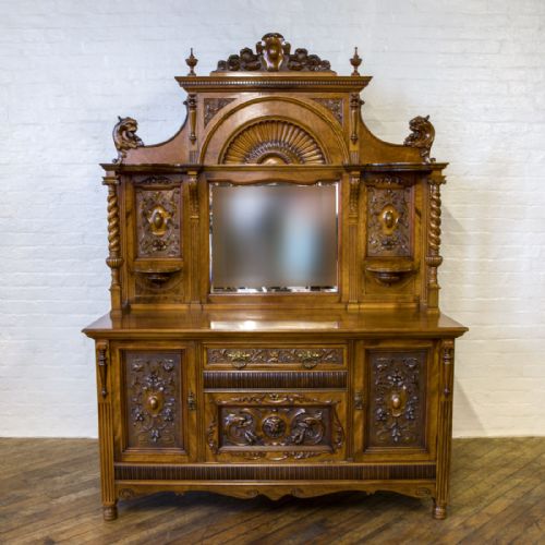 victorian pollard oak sideboard - CATEGORY: ANTIQUE SIDEBOARDS - DATED VICTORIAN