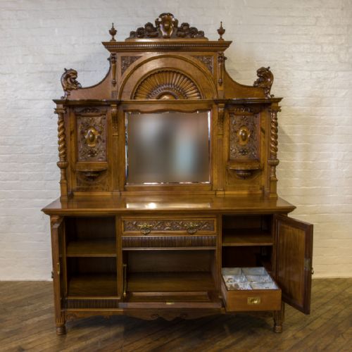 VICTORIAN POLLARD OAK SIDEBOARD - ADDITIONAL PHOTO 1