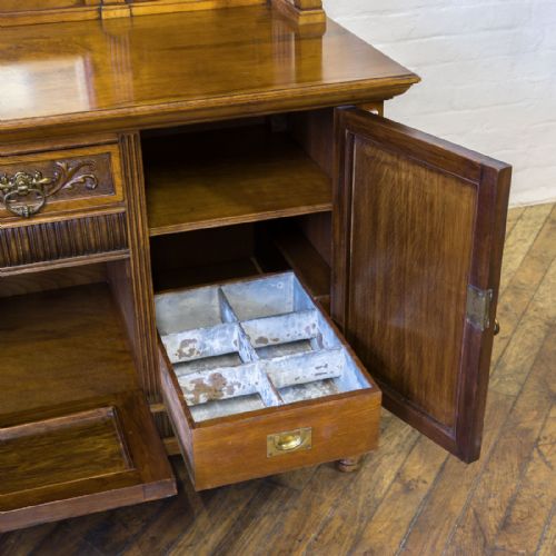 VICTORIAN POLLARD OAK SIDEBOARD - ADDITIONAL PHOTO 2