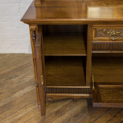 VICTORIAN POLLARD OAK SIDEBOARD - ADDITIONAL PHOTO 4