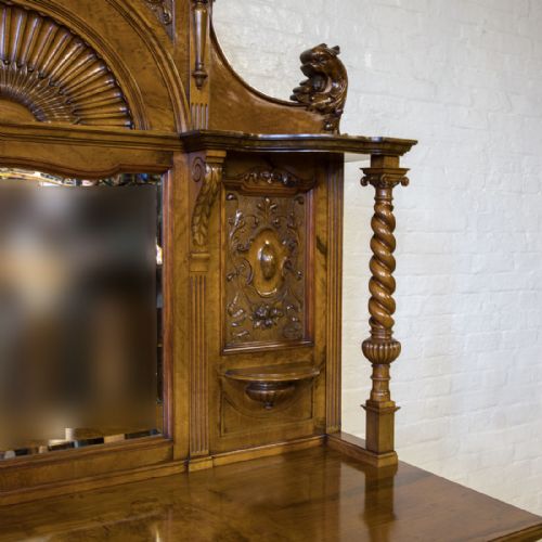 VICTORIAN POLLARD OAK SIDEBOARD - ADDITIONAL PHOTO 6