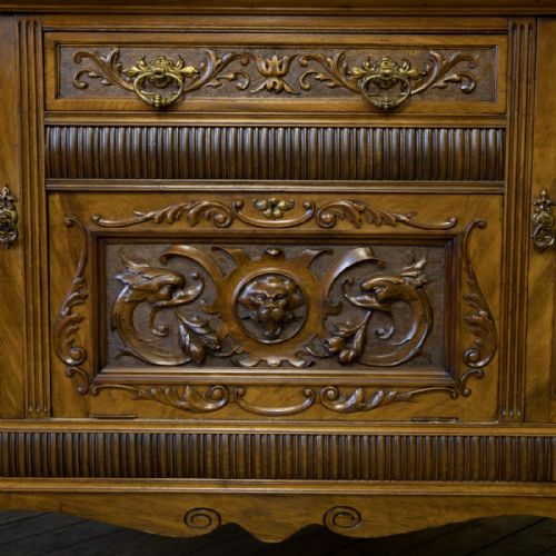 VICTORIAN POLLARD OAK SIDEBOARD - ADDITIONAL PHOTO 13