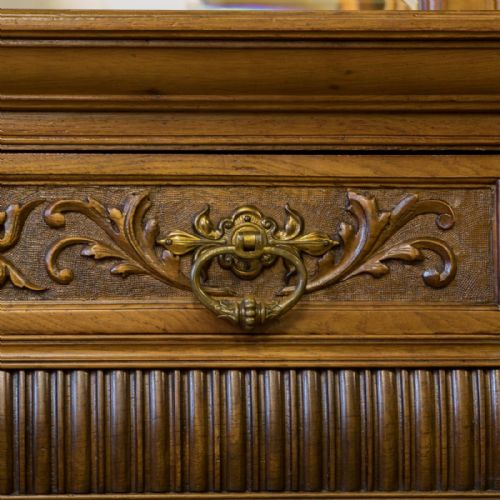 VICTORIAN POLLARD OAK SIDEBOARD - ADDITIONAL PHOTO 15
