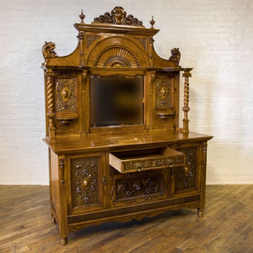 VICTORIAN POLLARD OAK SIDEBOARD - ADDITIONAL PHOTO 18
