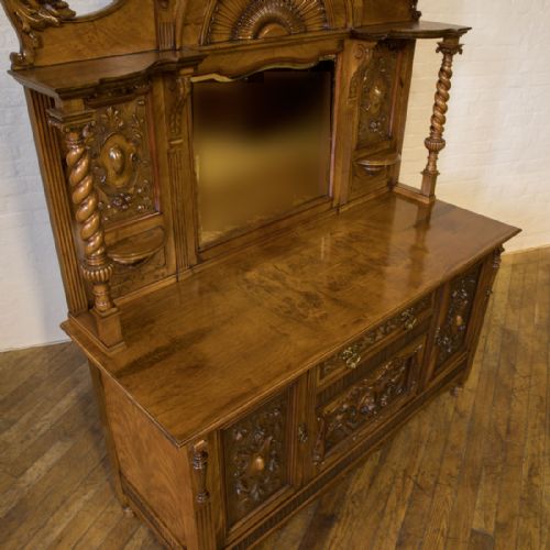 VICTORIAN POLLARD OAK SIDEBOARD - ADDITIONAL PHOTO 20