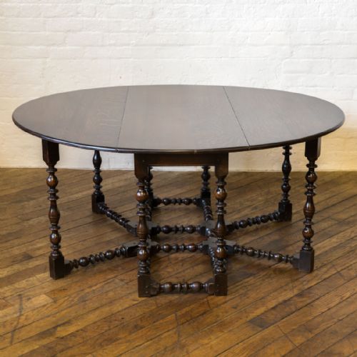 victorian oak gateleg table - CATEGORY: ANTIQUE TABLES - DATED VICTORIAN