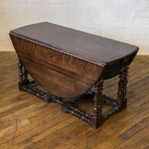 VICTORIAN OAK GATELEG TABLE - ADDITIONAL PHOTO 5