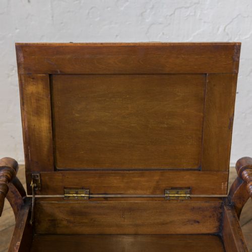 EDWARDIAN WALNUT PIANO STOOL - ADDITIONAL PHOTO 12