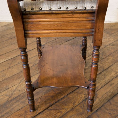 EDWARDIAN WALNUT PIANO STOOL - ADDITIONAL PHOTO 16