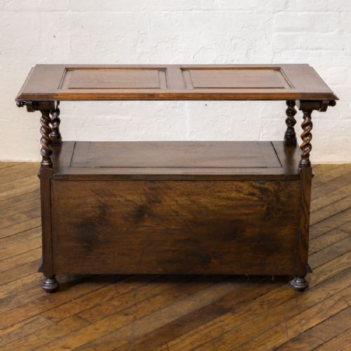 JACOBEAN STYLE OAK MONKS BENCH - ADDITIONAL PHOTO 15