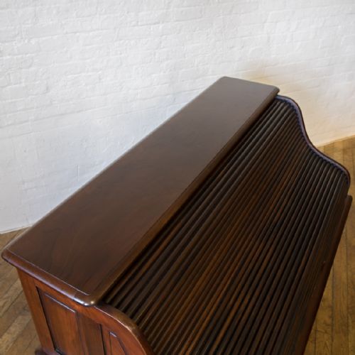 EDWARDIAN WALNUT ROLL TOP DESK - ADDITIONAL PHOTO 10