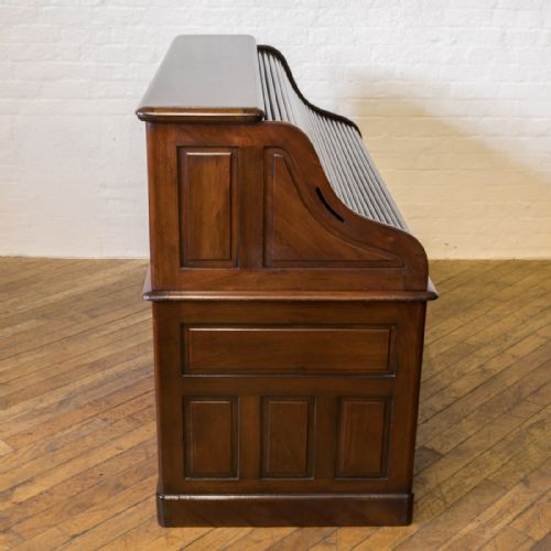 EDWARDIAN WALNUT ROLL TOP DESK - ADDITIONAL PHOTO 17
