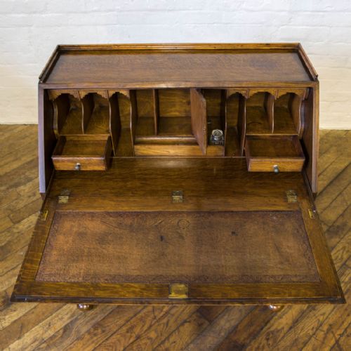 EDWARDIAN OAK BUREAU - ADDITIONAL PHOTO 6